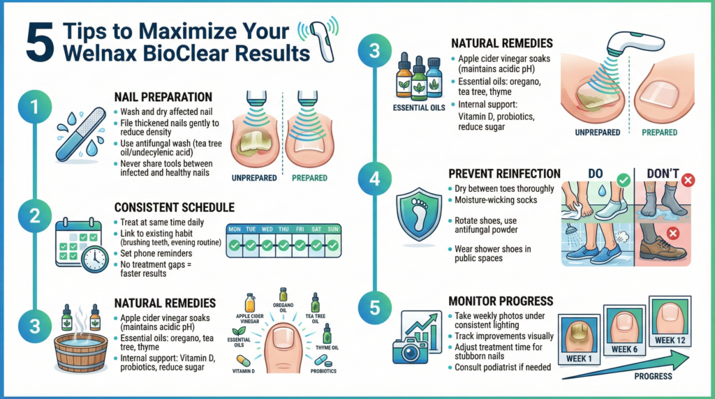 Welnax BioClear Toenail fungus infographic
